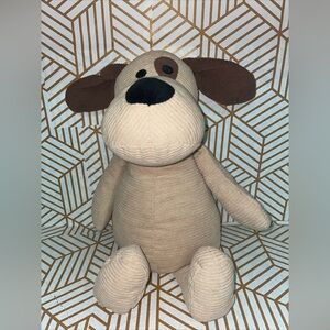 LARGE TAN CORDUROY 18" LITTLE TOASTIES MICROWAVABLE PUPPY D PLUSH DOLL FIGURE